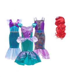 Kids Halloween Birthday Party Outfit Clothing TV movie Costume Kids Girl Little Mermaid Princess Fancy Dress Up