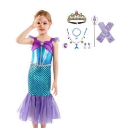 Amazon Hot Sale Mermaid girl Halloween Cosplay Costume Mermaid Kids birthday party fancy dress