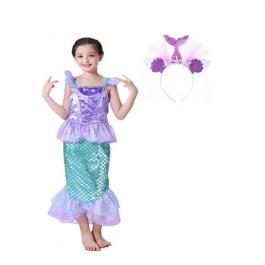 Hot sale girl Halloween Christmas Costume Mermaid Kids cosplay party dress
