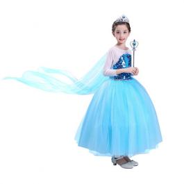 Stock Clearance Girl Elsa Costume Anna Princess Dress Elsa Dress christmas gift Dress set