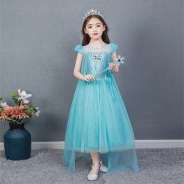 Girls Elsa Princess Dresses Party Birthday Children Clothing Girls Cotton Dresses