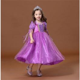 Hot sale Amazon Kids cosplay costumes Princess Sofia party girl elegant dress Rapunzel Princess Costume