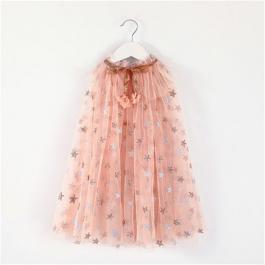 Wholesale Colorful Girl Cloak Tulle Sequin Fashion Cape Costume Girl Elsa Princess Girl Cape