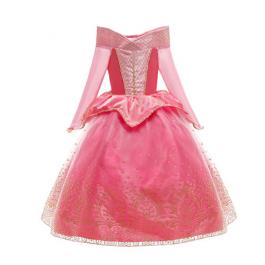 Hot Sale long sleeve kids cosplay Costumes Aurora Princess Dress Christmas Party fancy dress