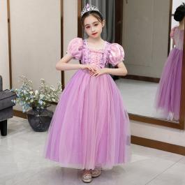 Hot sale Kids Rapunzel cosplay TV Movie costumes Princess Rapunzel Dresses up Kids party dress