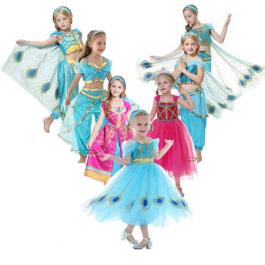 Kids Holiday Party Clothing Aladdin jasmine princess costume suit Halloween cosplay costumes