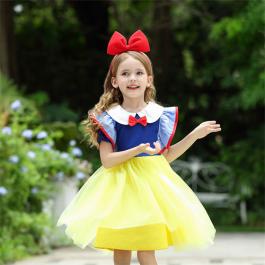 New Arrival Ruffle Summer Dresses For Girl Kids Halloween Cosplay Costume Princess Tutu Dresses For Girls Kids