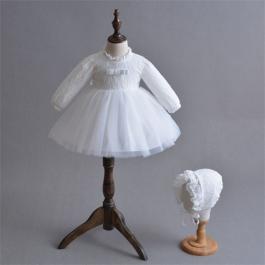 Newborn baby Girl baptism costume Toddler christening blessing gown Wedding dress Birthday Party Clothing
