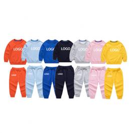100% cotton Solid color boys sport clothes sets Long sleeve Autumn toddler boys clothing sets kids sweatsuit