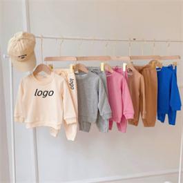 Kids Sweatshirt And Pants Custom Casual Kids Hoodies Set 2 Pcs Candy Color Sweatpants And Hoodie Set Kids