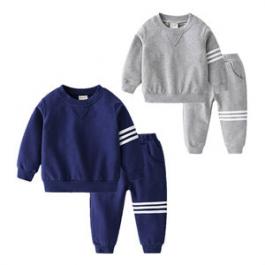 Solid color boys sport clothes sets Long sleeve Fall toddler boy's clothing sets